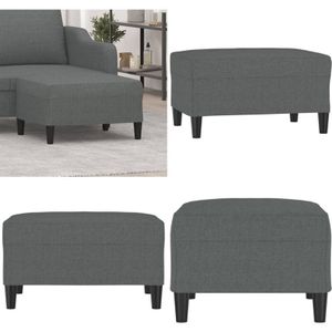 Vidaxl - Fußhocker Dunkelgrau 70x55x41 cm Stoff - Fußhocker - Grau - Dunkelgrau - Polsterhocker - Beistelltisch - Home & Living