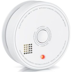 Brandson - Rauchmelder 10 Jahre Batterie - 9V Blockbatterie - Smoke Detector - wechselbare Batterie - Gerät wiederverwendbar - din en 14604 2005
