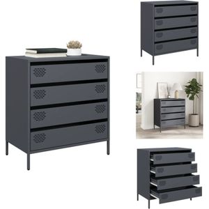 Vidaxl - Sideboard Anthrazit 68x39x73,5 cm Kaltgewalzter Stahl - Sideboard - Sideboards - Kommode - Kommode Mit Schubladen