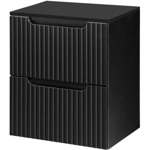 [en.casa] - Waschtischunterschrank Skelbolu 50x60x40 cm Schwarz