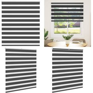 Vidaxl - Zebrarollo Schwarz 130x150 cm Stoffbreite 125,9 cm Polyester