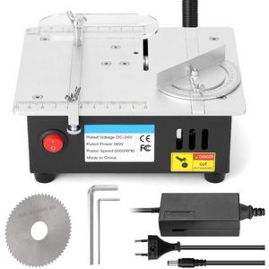 Asupermall - Mini-Tischkreissäge, elektrische Tischkreissägen, DIY-Schneidwerkzeug, Holzbearbeitungs-Tischdrehmaschine