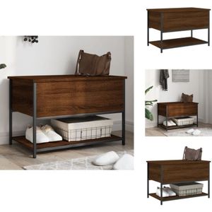 Sitzbank mit Stauraum Braun Eiche 70x42,5x47 cm Holzwerkstoff - Sitzbank - Stauraumbank - Wohnraumgestaltung - Möbel - Holzmöbel
