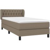 Vidaxl - Boxspringbett mit Matratze Taupe 90x190 cm Stoff