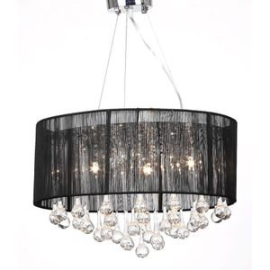 Vidaxl - Kristall Kronleuchter mit 85 echten Glas Kristallen schwarz