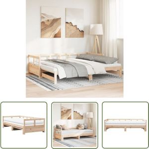 VidaXL Tagesbett Ausziehbar mit Matratzen 90x190 cm Massivholz Kiefer