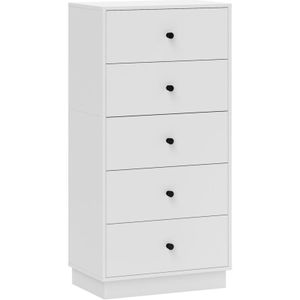 Homcom - Kommode Sideboard mit 5 Schubladen Schrank aus Holzwerkstoff Aufbewahrungsschrank im Modern Stil Schubladenschrank Kommodenschrank für