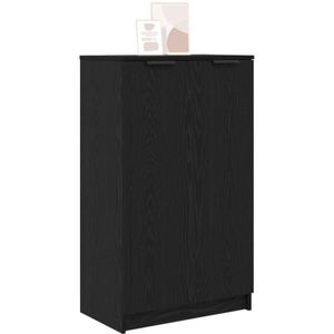 Schuhschrank in Schwarz-Eiche 59x35x100 cm Vidaxl