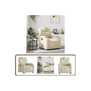 Vidaxl - Relaxsessel Creme Kunstleder - Komfortsessel - Relaxsessel - Fernsehsessel - Lederlook - Lounge Chair