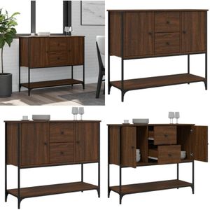 Sideboard Braun Eichen-Optik 100x36x85 cm Holzwerkstoff - Schreibtisch - Wohnzimmermöbel - Sideboard - Regal - Eiche Optik - Home & Living