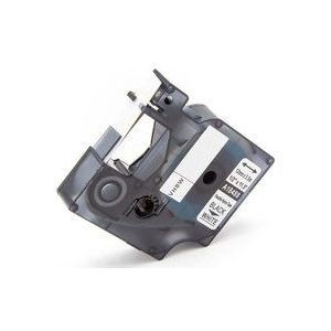 Schriftband-Kassette Schwarz auf Weiß, Nylon - Ersatz für Dymo 18488 für Etiketten-Drucker 3,5m x 12mm - Vhbw