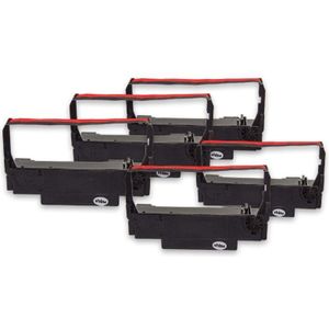 5x Farbband Nylonband Tintenband kompatibel mit Nadeldrucker Orient BTP-M270, BTP-M280, BTP-M300 Ersatz für ERC-38 b/r, ERC-30, ERC-34 - Vhbw