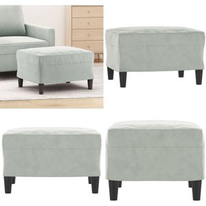 Fußhocker Hellgrau 60x50x41 cm Samt - Fußhocker - Hocker - Home & Living
