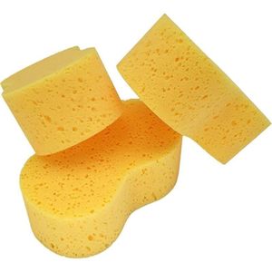 SNQ - 3er-Pack Jumbo-Autoschwämme – lackschonend, kratzfrei, saugfähig, entfernt mühelos Schmutz, Außen- und Innenreinigung