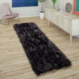 Paco Home Kunstfell Fellteppich Imitat Sitzkissen Herzform Rund Verschiedene Formen Schwarz 80x150 cm