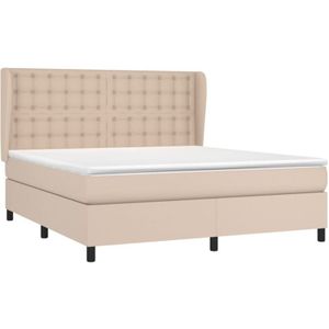 Vidaxl - Boxspringbett Matratze Cappuccino-Braun 180x200 cm Kunstleder