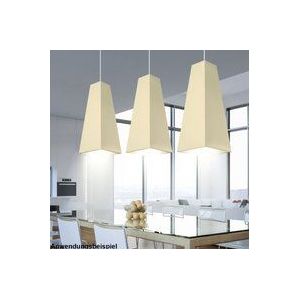 Spot-light - Pendel Leuchte Textil Stoff creme IP20 Hänge Beleuchtung E27 Decken Lampe Spotlight 8051101