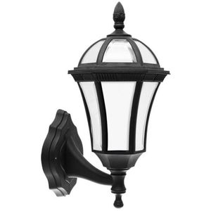 Außenwandleuchte comino 1xe27 schwarz ip44 polycarbonat 41,1x17x17x6x23,8 cm