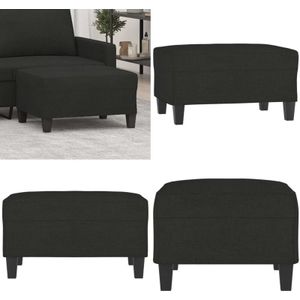 Vidaxl - Fußhocker Schwarz 70x55x41 cm Stoff - Fußhocker - Schwarzer Hocker - Beistelltisch - Lounge Möbel - Sitzsack - Home & Living