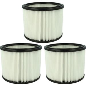 Vhbw - 3x Filterelement kompatibel mit wap Attix 550-01, 590-21, 50-21 xc, 50-2M pc, 550-21 Nass-/Trockensauger - Feinstaubfilter, Papier / Gummi