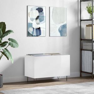 Kommode,Plattenschrank Hochglanz-Weiß 74,5x38x48 cm Holzwerkstoff Vidaxl