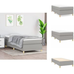 Vidaxl - Bettgestell ohne Matratze Hellgrau 100x200 cm Stoff - Bettes Gestell - Holzrahmen Bett - Single Bett - Boxspring Bett - Lattenrost Bett