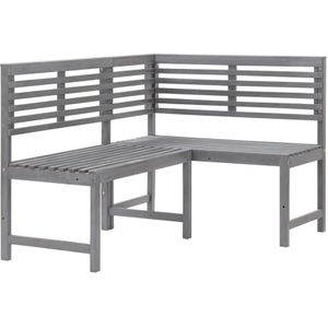Vidaxl - Garten-Eckbank Grau 140 cm Massivholz Akazie