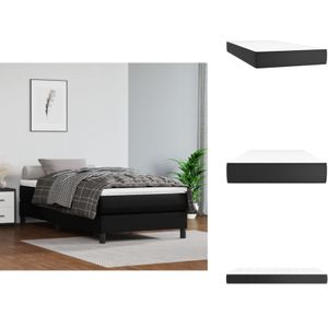 Vidaxl - Taschenfederkernmatratze Schwarz 90x200x20 cm Kunstleder - Taschenfederkernmatte - Matratze - Schlafkomfort - Kunstlederbett - Doppelbett