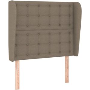 Kopfteil mit Ohren Taupe 103x23x118/128 cm Stoff Vidaxl
