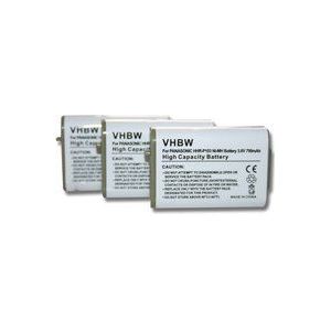 Vhbw - 3x Akku kompatibel mit Panasonic KX-TGA272S, KX-TGA273, KX-TGA273S, N4HHGMB00001 schnurlos Festnetz Telefon (700mAh, 3,6V, NiMH)