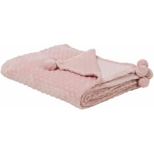 Decke Rosa Polyester 150 x 200 cm kuschelig