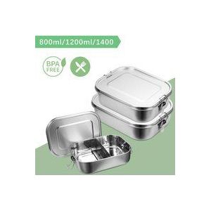 Swanew - 800+1400ml Brotdose ohne Plastik bpa frei brotdose edelstahl Edelstahl Lunchbox