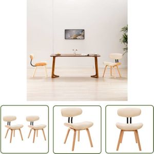 Esszimmerstühle 2 Stk. Creme Bugholz und Kunstleder - Esszimmerstühle - Küchenstühle - Holzstühle - Kunstledersessel - Creme Farbige Möbel - The