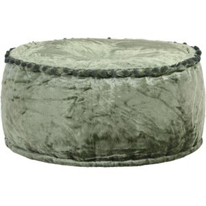 Vidaxl - Pouf Rund Samt 40x20 cm Grün