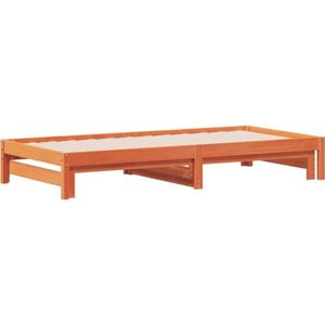 Vidaxl - Tagesbett Ausziehbar Wachsbraun 80x200 cm Massivholz Kiefer
