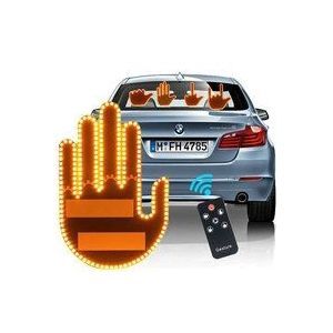 Fingergestenlicht mit Fernbedienung, Autofenster-Fingerlicht mit lustigem Schild, Finger-Autolicht, Autozubehör, Finger-Up-Handlicht