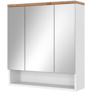 Badspiegelschrank Eden, Weiß, 70 x 77.5 cm mit 3 Türen, Vicco