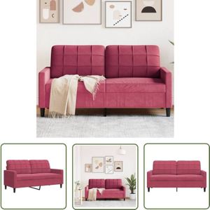 VidaXL 2-Sitzer-Sofa Weinrot 140 cm Samt