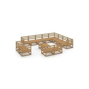Vidaxl - 13-tlg. Garten-Lounge-Set Honigbraun Massivholz Kiefer