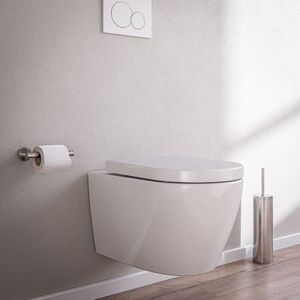 Spülrandloses Wand-Hänge-WC Bernstein B-8030R Weiß glänzend Nano-Beschichtung Softclose-Sitz Standard