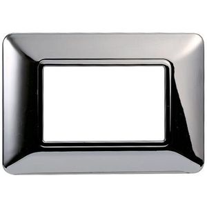 Ettroit - Kompatible Abdeckrahmen Bticino Matix 3 module Kunststoff chrom glänzend Farbe