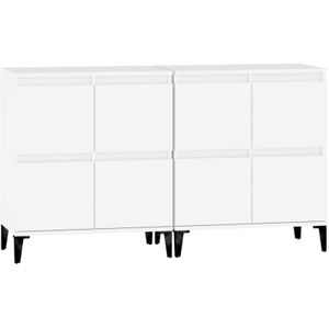 Vidaxl - Sideboards 2 Stk. Weiß 60x35x70 cm Holzwerkstoff
