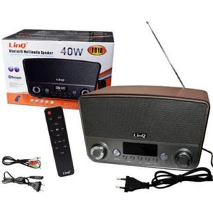 Trade Shop Traesio - Trade Shop - lautsprecher lautsprecher bluetooth multimedia 40W lcd radio fm microsd usb T018 -