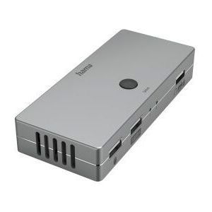 hama Hama 00200135 KVM-Umschalter Connect2Switch, inkl. Kabel, 4 Ports