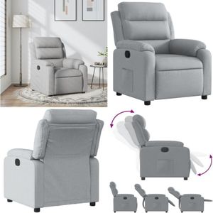Vidaxl - Relaxsessel Hellgrau Stoff - Komfortsessel - Relaxsessel - Beistelltisch - Wohnzimmersessel - Fernsehsessel - Home & Living