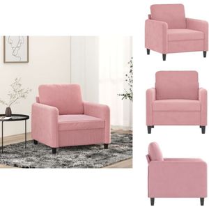 Vidaxl - Sessel Rosa 60 cm Samt - Samtsofa - Rosa Sessel - Wohnzimmersofa - Lounge Chair - Gemütlicher Sessel