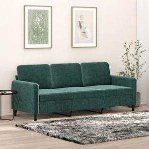 Torana - 3-Sitzer-Sofa Dunkelgrün 180 cm Samt