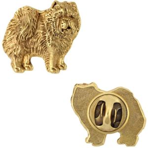 Chow Chow - vergoldete Anstecknadel, elegante Hundedekoration, einzigartige Anstecknadel von Art-Dog