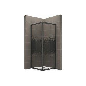 Duschkabine mit Schiebetüren danielle aus esg Glas 190cm Hoch Square design 80x100 cm