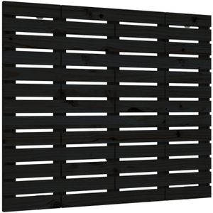 Wand-Kopfteil Schwarz 146x3x91,5 cm Massivholz Kiefer vidaXL